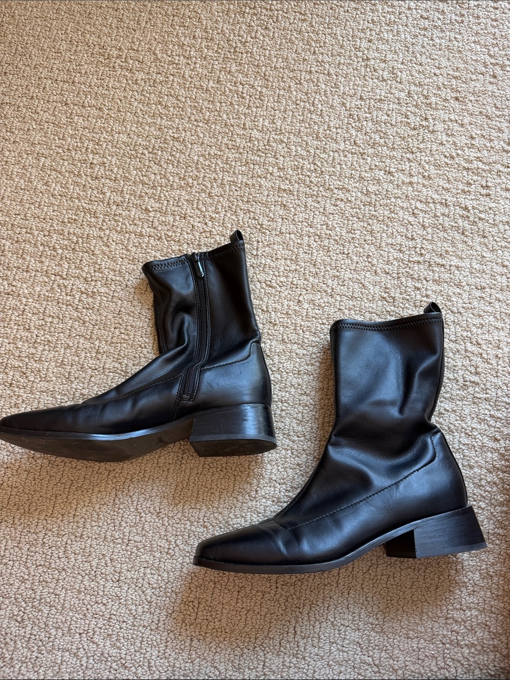 Sam Edelman Square-Toe Ankle Boots - Picture 3 of 5